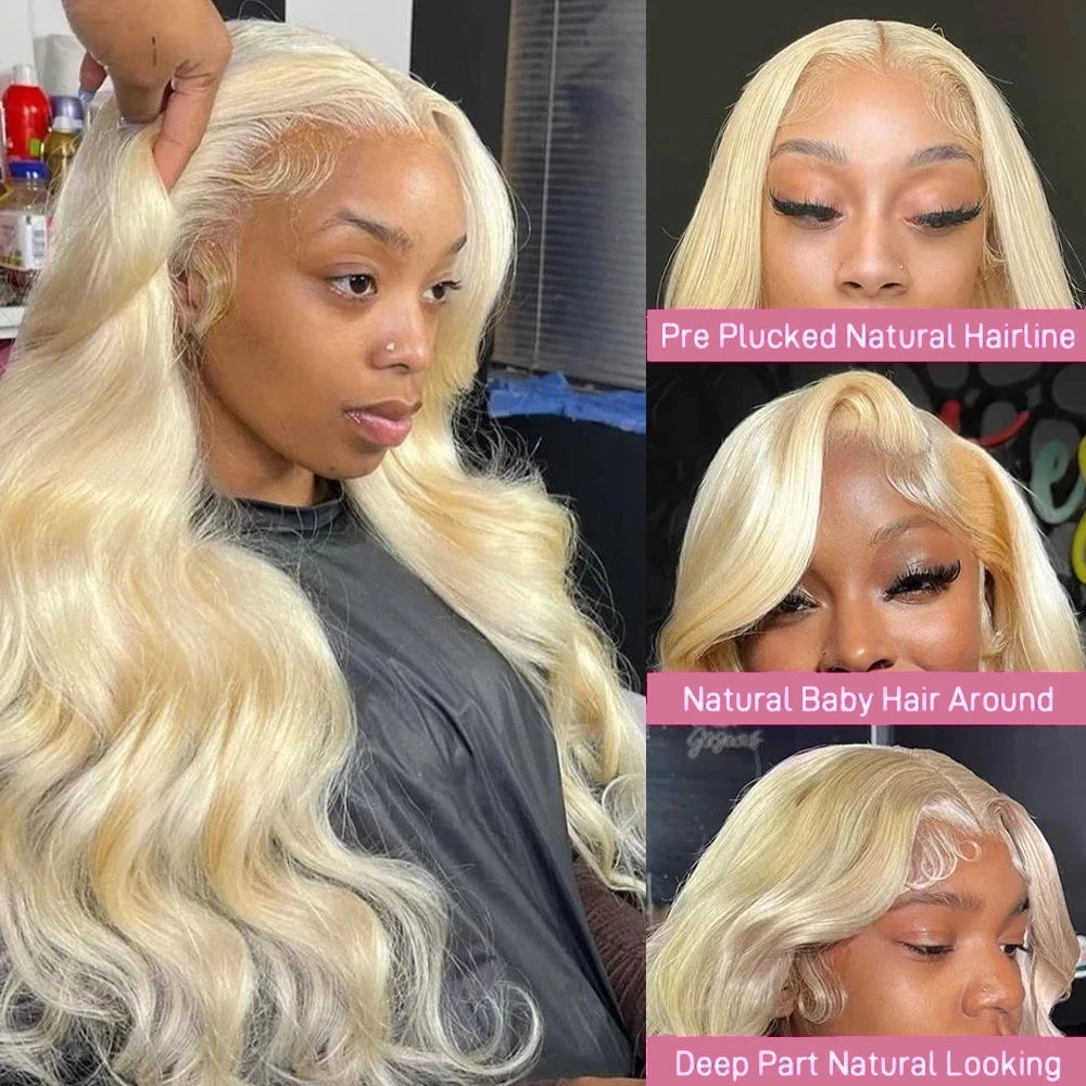 Body Wave Blonde 613 HD 13x6 Lace Frontal Wigs Brazilian 36 40 Inch 13x4 Colored Lace Front Human Hair Wigs For Women Preplucked