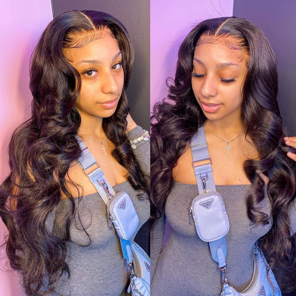 Body Wave 13x6 Hd Lace Frontal Wig 250 Density Human Hair Wig 40 46 50 Inch Loose Water Wave Lace Front Wig Preplucked For Women