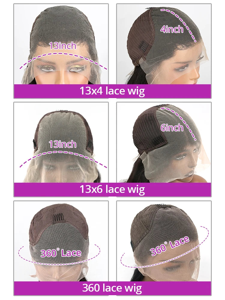 Body Wave 13x6 Hd Lace Frontal Wig 250 Density Human Hair Wig 40 46 50 Inch Loose Water Wave Lace Front Wig Preplucked For Women
