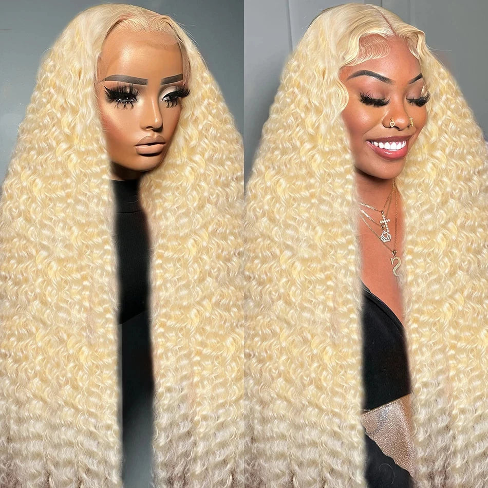 613 Honey Blonde 13x6 Deep Wave Lace Front
