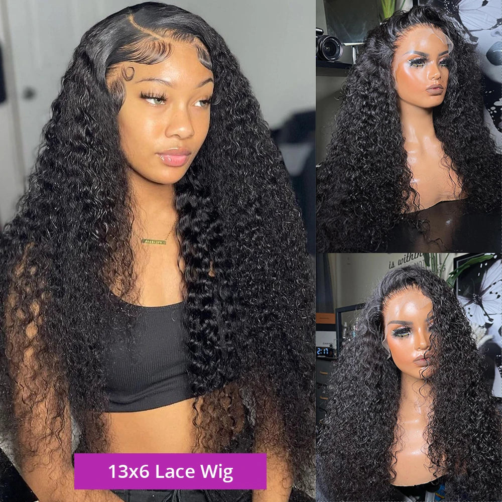 Deep Wave Hd Lace Front Human Hair Wig 250% Density
