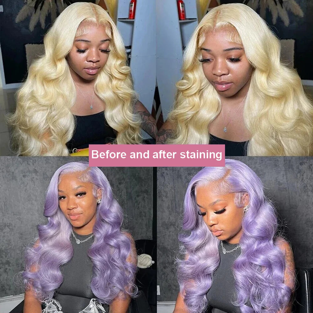 Body Wave Blonde 613 HD 13x6 Lace Frontal Wigs Brazilian 36 40 Inch 13x4 Colored Lace Front Human Hair Wigs For Women Preplucked