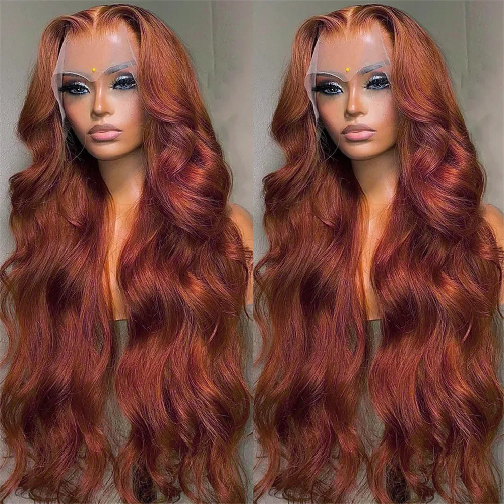 13x4 Reddish Brown Body Wave Lace Frontal Human Hair Wig 13x6 Hd Lace Frontal Wigs Human Hair Wigs Pre Plucked 5x5 Closure Wig