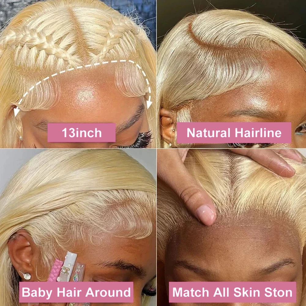 Body Wave Blonde 613 HD 13x6 Lace Frontal Wigs Brazilian 36 40 Inch 13x4 Colored Lace Front Human Hair Wigs For Women Preplucked