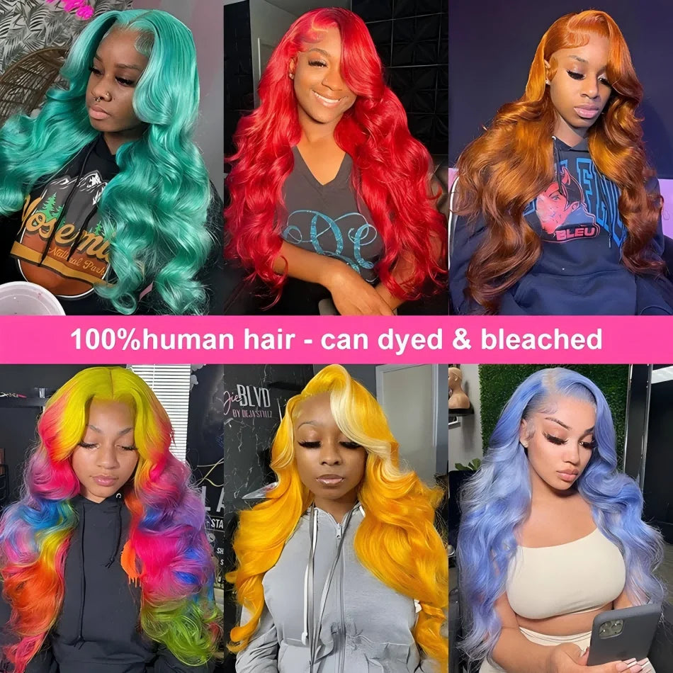 613 Hd Lace Frontal Wig 13x6 Body Wave Human Hair Wigs Brazilian 220 Density Pre Plucked Blonde transparent Lace Front Wig 30 In