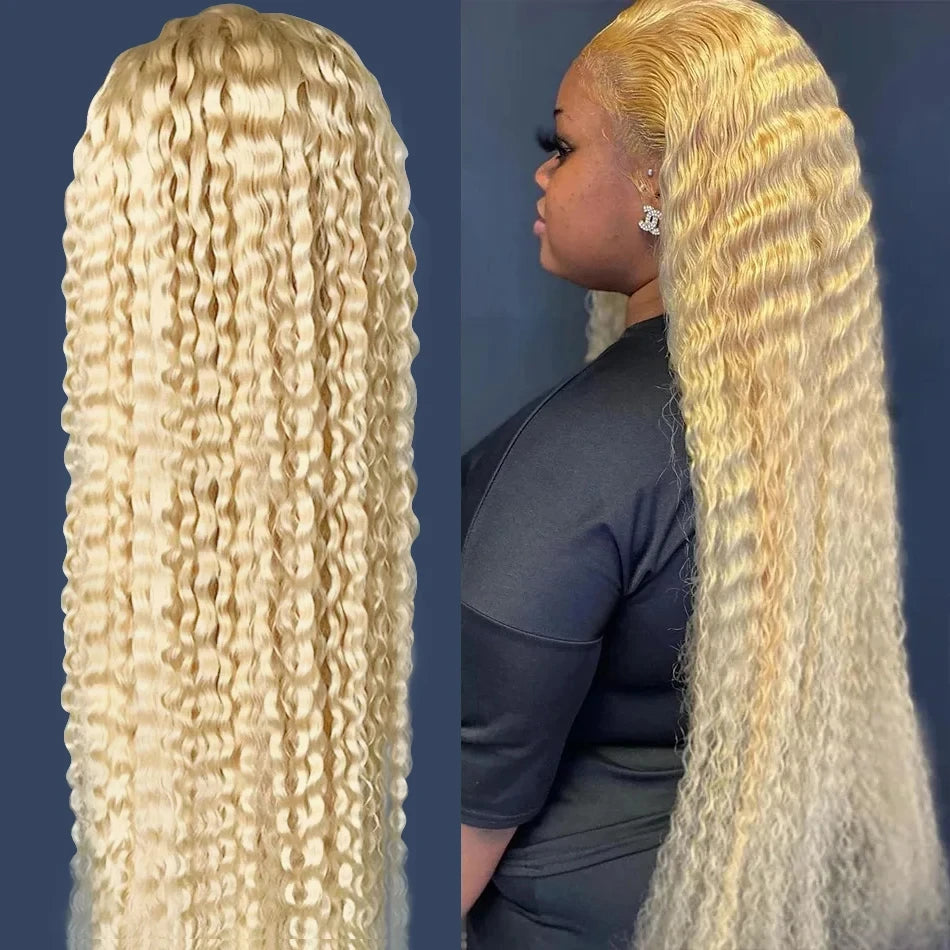 613 Honey Blonde 13x6 Deep Wave Lace Front